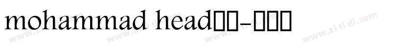 mohammad head字体字体转换